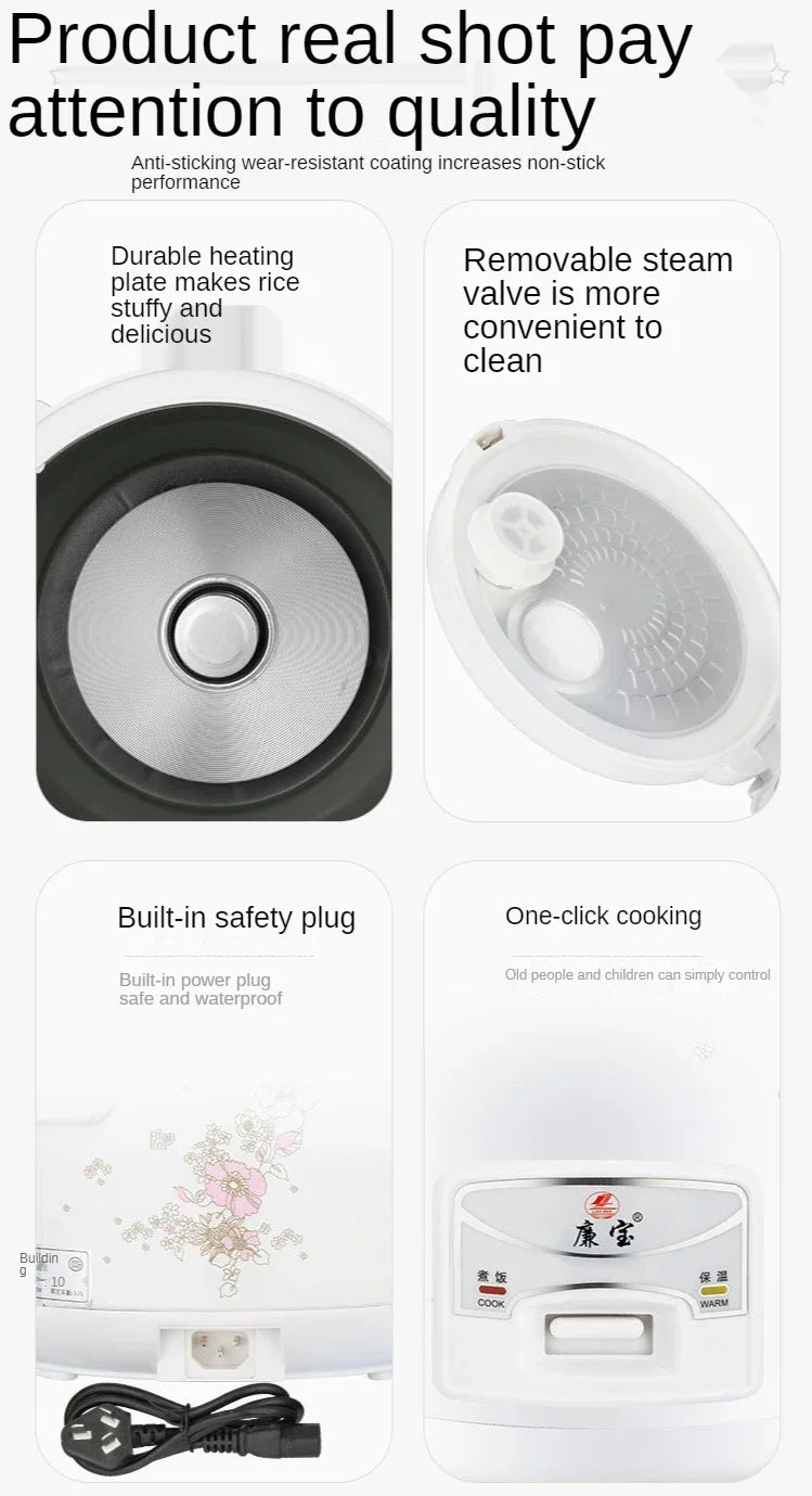 Chcyus 2L Electric Rice Cooker – Multicooker for Rice, Soup & Cake