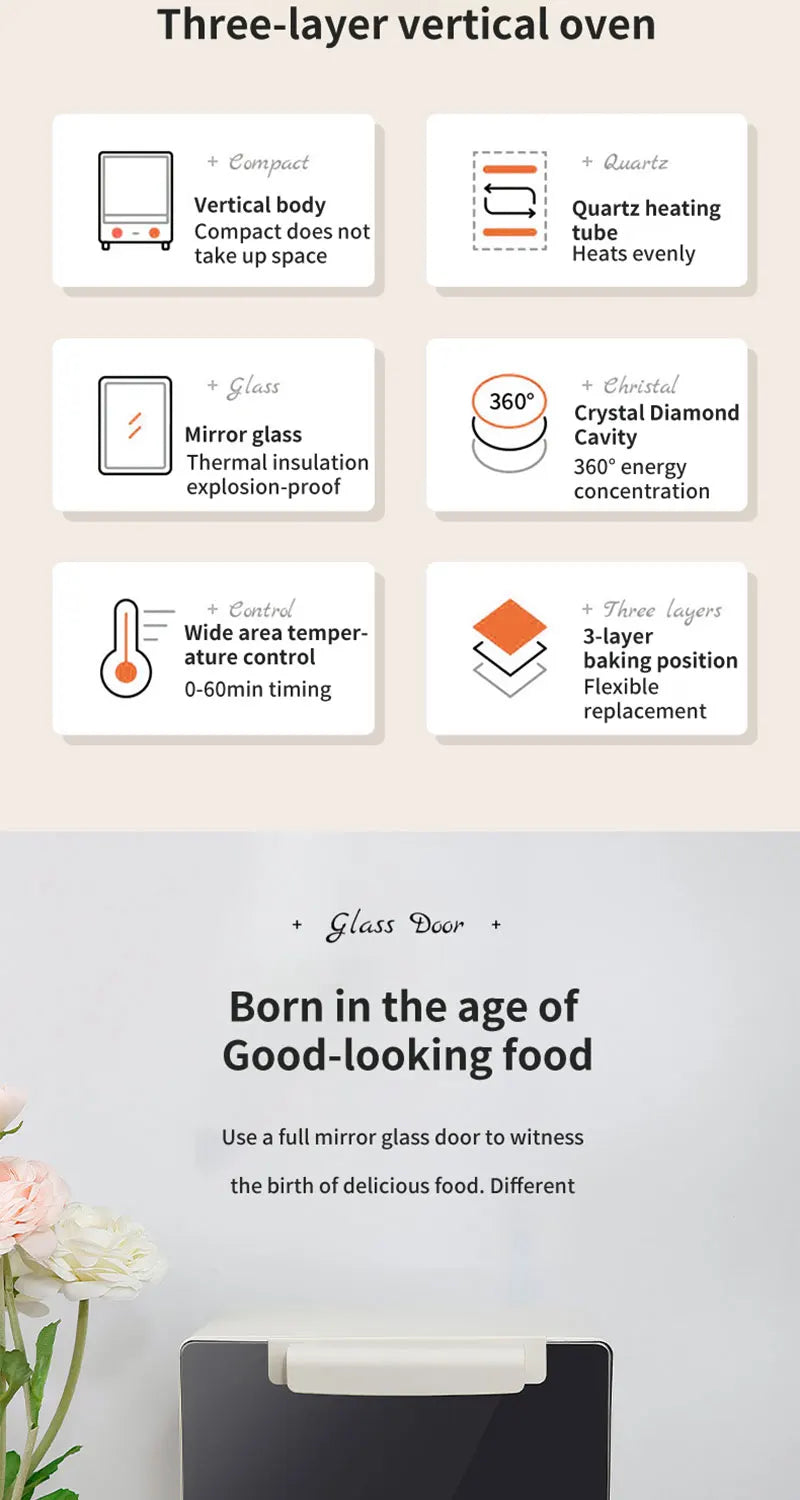 12L Electric Air Fryer Toaster Oven