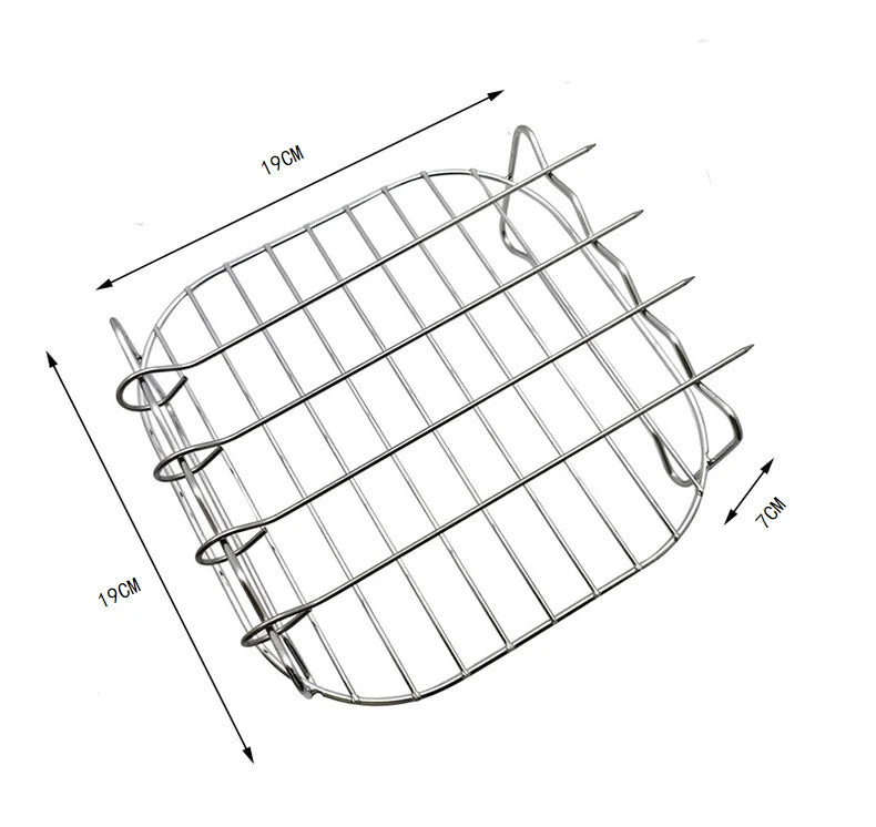 Air Fryer Rack for Ninja Dual 3pcs Layered Stainless Steel Grilling Rack Rectangle Hot Airfryer Basket Tray Accessories