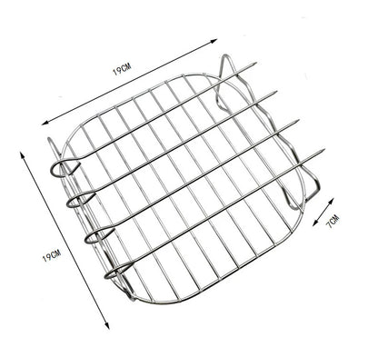 Air Fryer Rack for Ninja Dual 3pcs Layered Stainless Steel Grilling Rack Rectangle Hot Airfryer Basket Tray Accessories