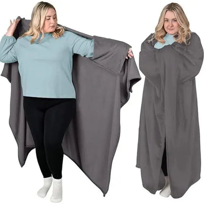 Wearable Blanket for Men and Women Throw Blanket and Poncho in One Fleece Blanket Air Conditioning Blanket Spring Throw Blanket