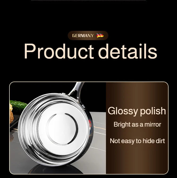 Stainless Steel Small Soup Pot Instant Noodle Cooking Pot for Induction Cooker Baby Foods Pot with Handle Kitchen Baking Tools