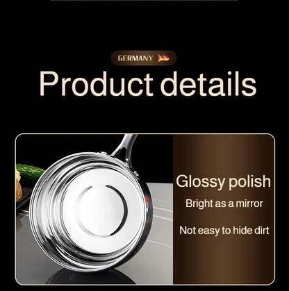 Stainless Steel Small Soup Pot Instant Noodle Cooking Pot for Induction Cooker Baby Foods Pot with Handle Kitchen Baking Tools