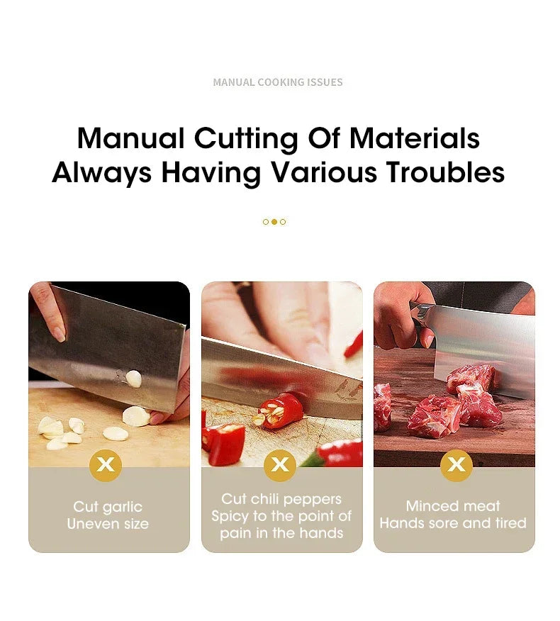 Electric Meat Grinder Garlic Blender Kitchen Food Crushing Multi-function Stirring Vegetable and Meat Mash Usb Charging 350ml