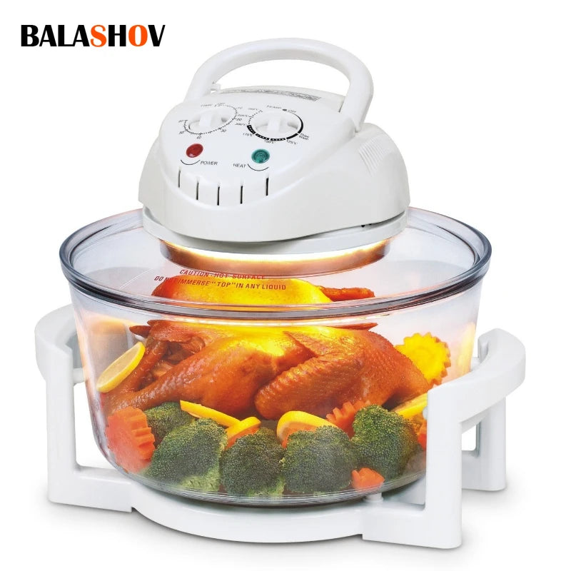 12L Air Fryer Oil-free Electric Fryers Visible Household Automatic Oven Deep Fryer Multifunctional Cooker French Fries Pan 220V