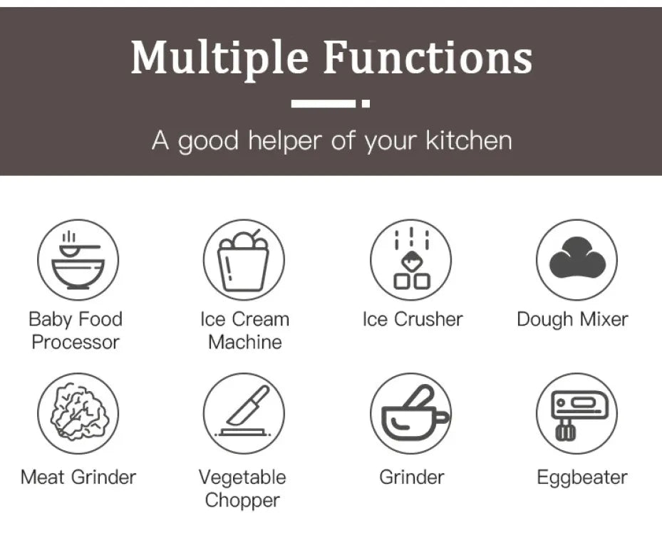 Intelligent Electric Cuisinart Easily Create Delicious Meals Multifunctional Blender Kitchen Tools