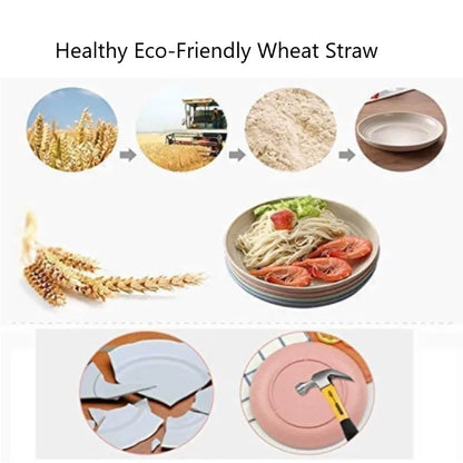 Dinner Plates Wheat Straw Eco Friendly BPA Free Biodegradable Picnic Kids Fruit Snack Plate Bone Dishes Kitchen Accessories