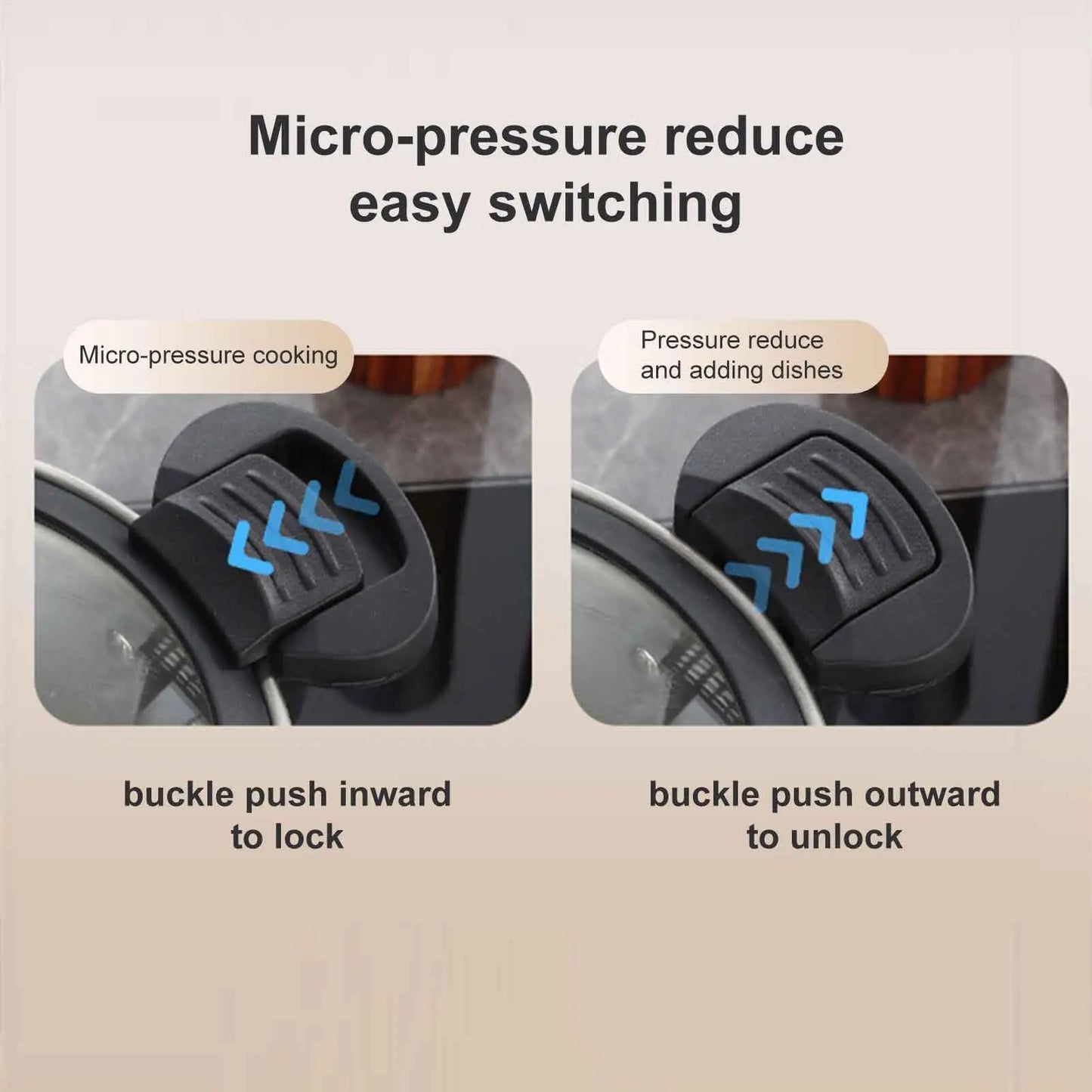 Portable Stainless Steel Pressure Cooker – Fast Cooking Multifunctional Stew Pot for Kitchen