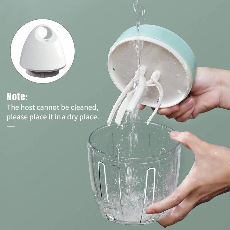 Electric Milk Frother Whisk USB Rechargeable Household Automatic Wireless Stand Mixer for Whipped Cream Food Blender