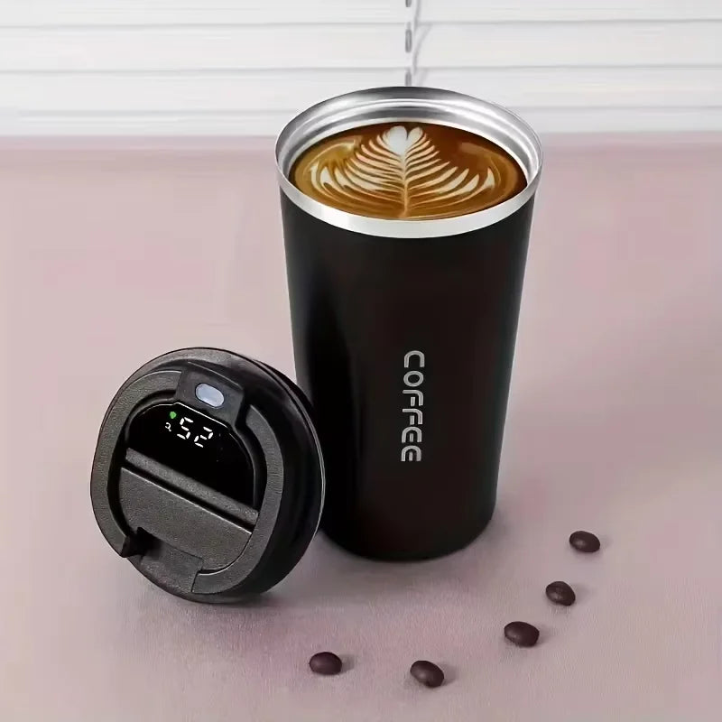 Stainless Steel Coffee Tumbler Thermos Cup with Intelligent Temperature Display Portable Travel Mug 380ml 510ml