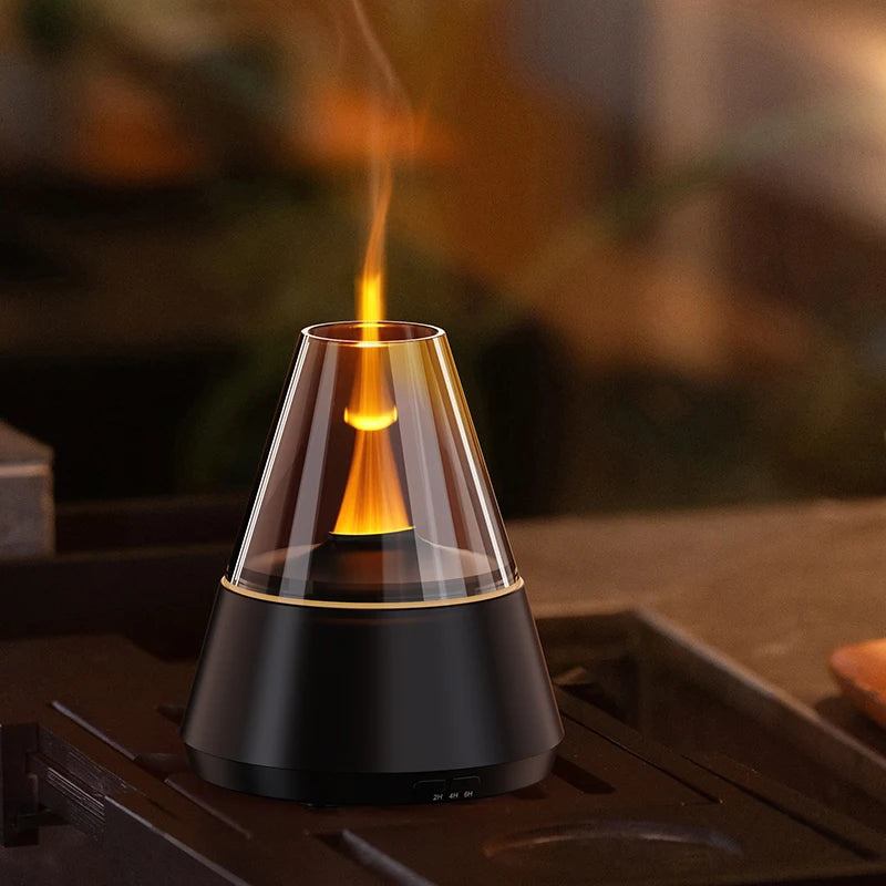 Modern Essential Oil Diffuser with Ultrasonic Mist & Candle-Light Glow