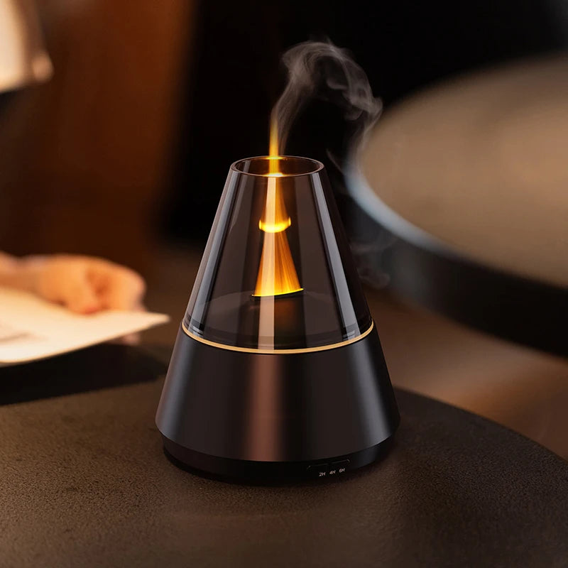 Modern Essential Oil Diffuser with Ultrasonic Mist & Candle-Light Glow