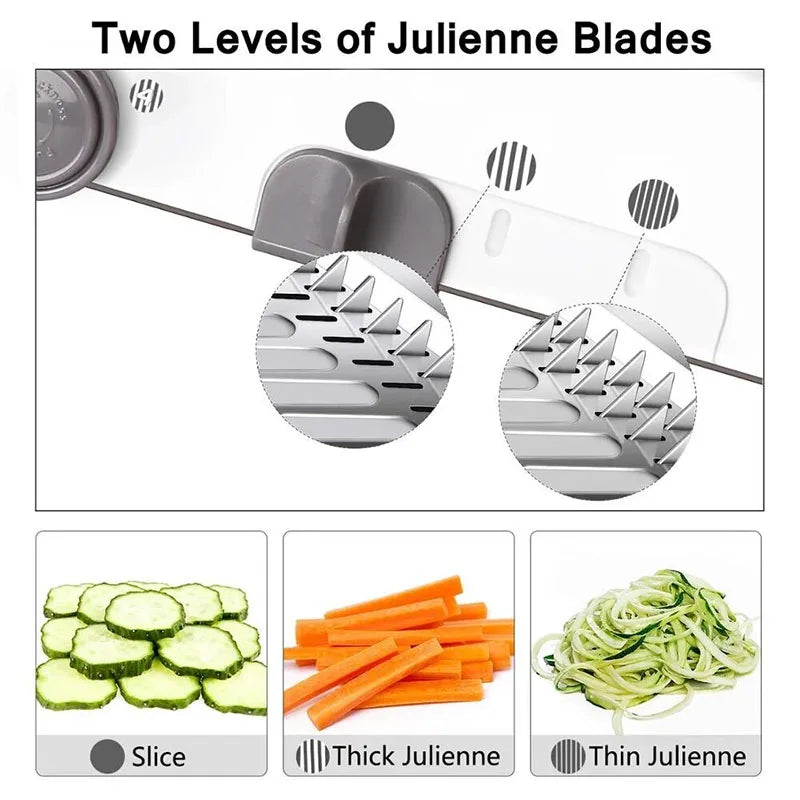 Manual Vegetable Slicer & Multifunction Cutter for Fast Meal Prepreparations