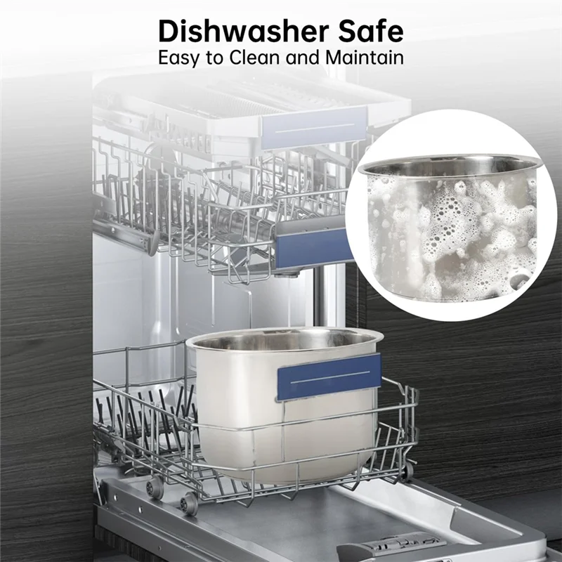 Instant Pot 6 Quart Replacement Inner Pot – 304 Stainless Steel Cooking Bowl