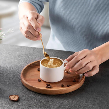 Classic Wooden Dinner Plates | 5.9-Inch Handcrafted Round Plates