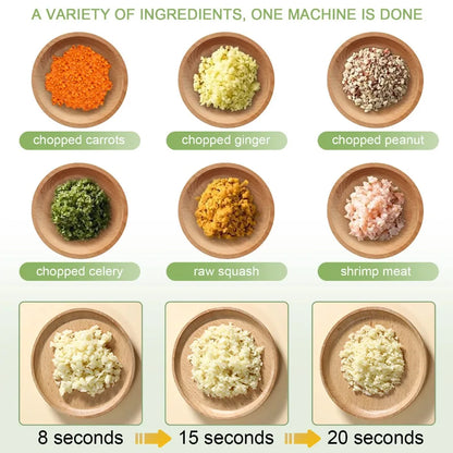 4-in-1 Electric Vegetable Cutter | Wireless Food Processor & Auto Slicer