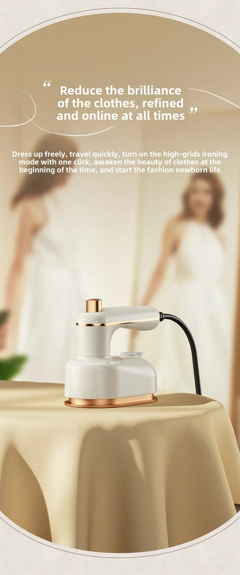 Portable Ironing Machine Handheld Steam Iron Flat and Hang Ironing 2 in 1 Heat Press Clothing Iron Machine Household Steam Iron