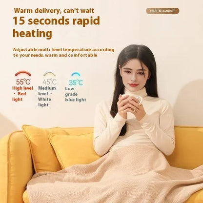 USB Electric Blanket Electric Heated Blanket Heating Usb Powered Heating Shawl Wraps for Women Wearable Heated Throw Blanket
