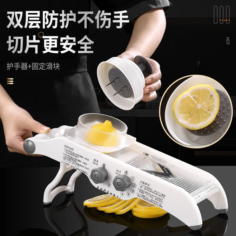 Manual Vegetable Slicer & Multifunction Cutter for Fast Meal Prepreparations