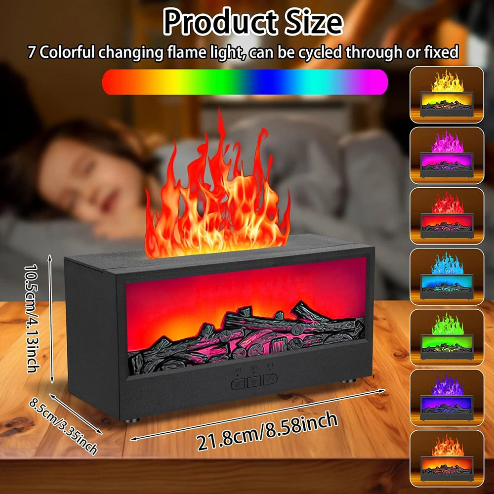 Flame-Effect Essential Oil Diffuser with Ultrasonic Cool Mist