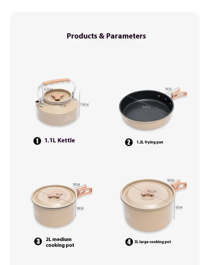 Mountainhiker New Set of Pots, Kettles, Outdoor Pots and Pans, Stoves, Camping Equipment, Cookware, Cookers, Cookers, Pots, Pots