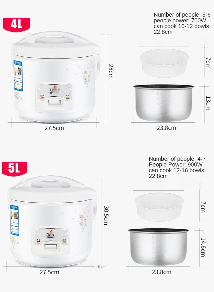 Chcyus 2L Electric Rice Cooker – Multicooker for Rice, Soup & Cake