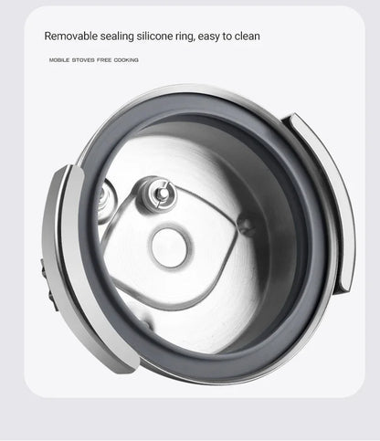 0.8–2L Stainless Steel Camping Pressure Cooker | Portable Outdoor Cooker