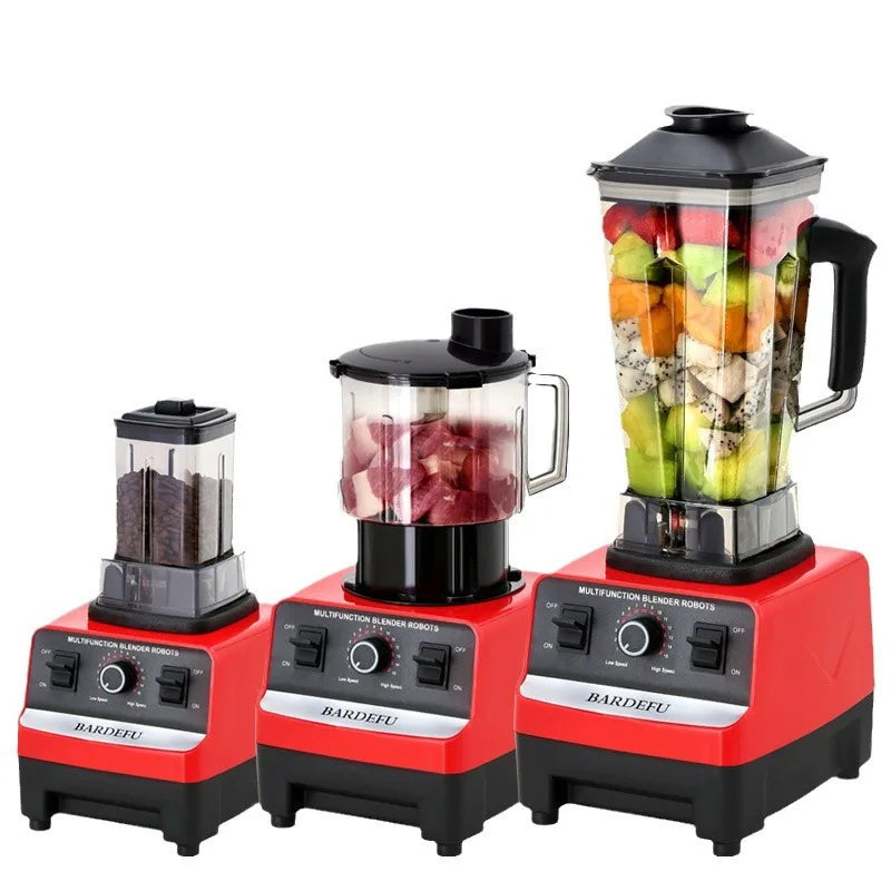 4500W Heavy Duty Commercial Home Blender Stationary Mixer Food Processor Ice Smoothies for Kitchen High Power Juicer Blender
