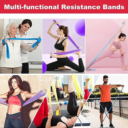 Resistance Bands 3 Pack - Elastic Exercise Bands for Physical Therapy, Recovery, Workout Strength Training - Women, Yoga, Arms,