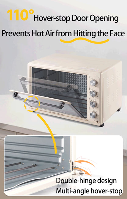 SUNATUR 2200w hot air circulation oven small commercial baking pizza toaster oven  60L Electric table oven household pastry oven