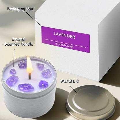 Scented Candles – 3oz Crystal Ritual Scented Candle with Soy Wax, Suitable Daily Use, Holiday Gifts, Use Halloween Home Decor