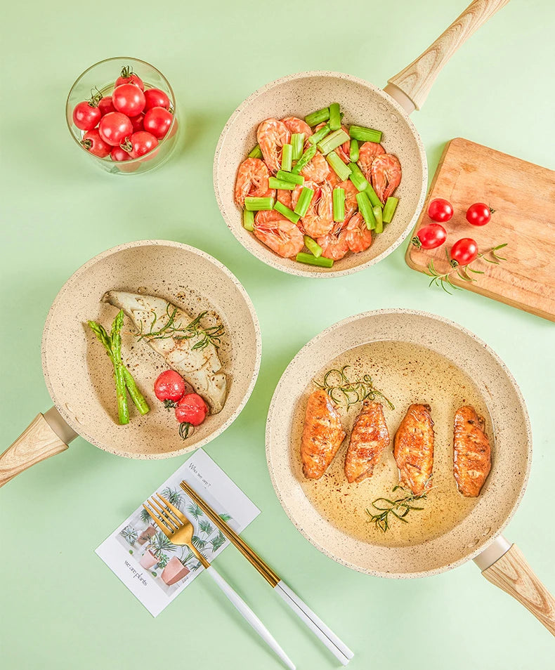 Non-Stick Pan Frying Pan Wok Pan Home Steak Skillet Pancake fried induction cooker gas stove special Saucepan Nonstick Pan