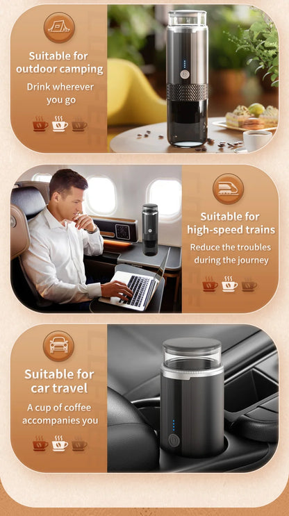 Portable Coffee Machine Coffee Maker Electric Capsule Ground Coffee Brewer Fit For Coffee Powder and Coffee Capsul Suitable