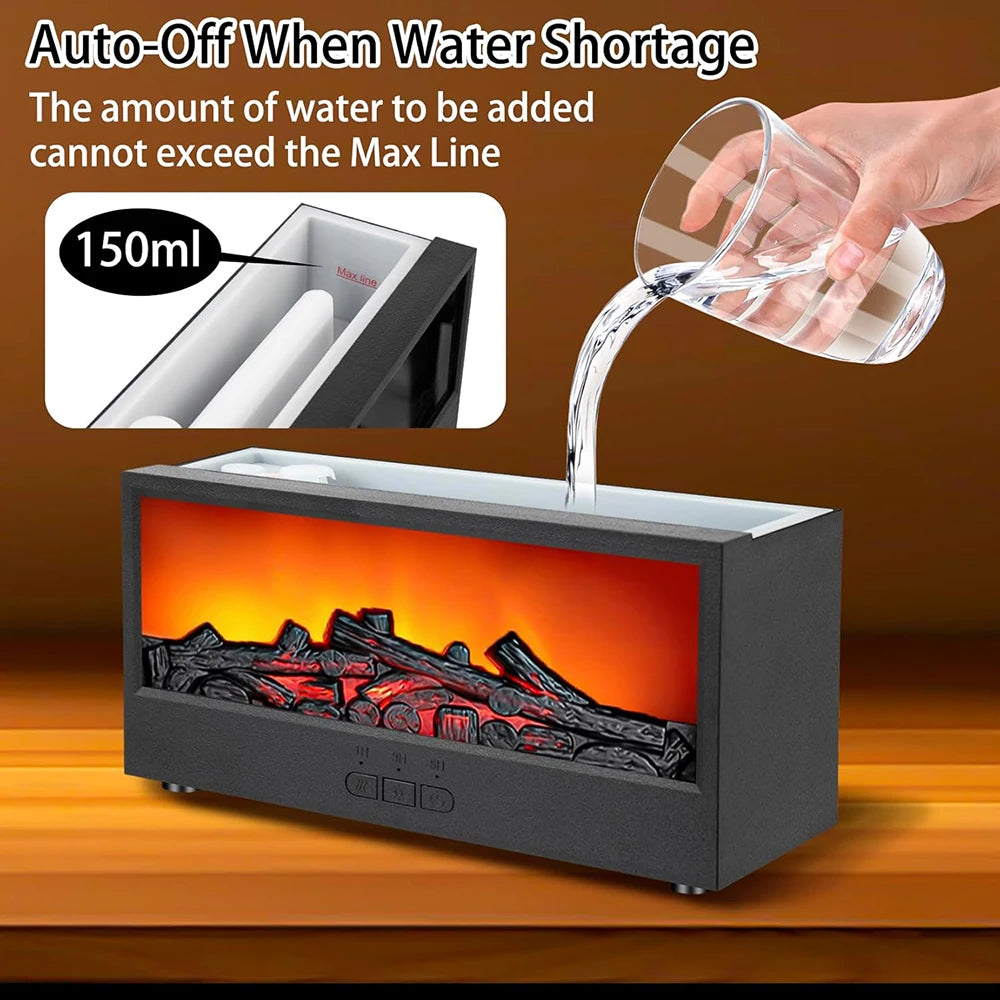 Flame-Effect Essential Oil Diffuser with Ultrasonic Cool Mist