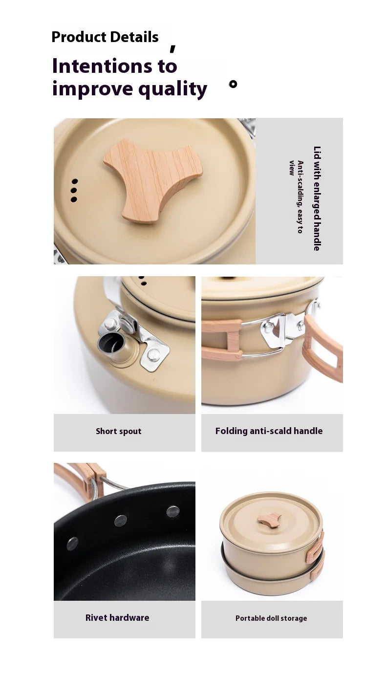 Mountainhiker New Set of Pots, Kettles, Outdoor Pots and Pans, Stoves, Camping Equipment, Cookware, Cookers, Cookers, Pots, Pots