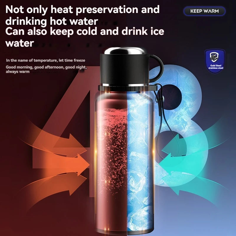 2L Thermos Insulated Water Bottle Hot Water Bottle Vacuum Flask Smart coffee drinkware cup Stainless Steel Double Wall Kettles