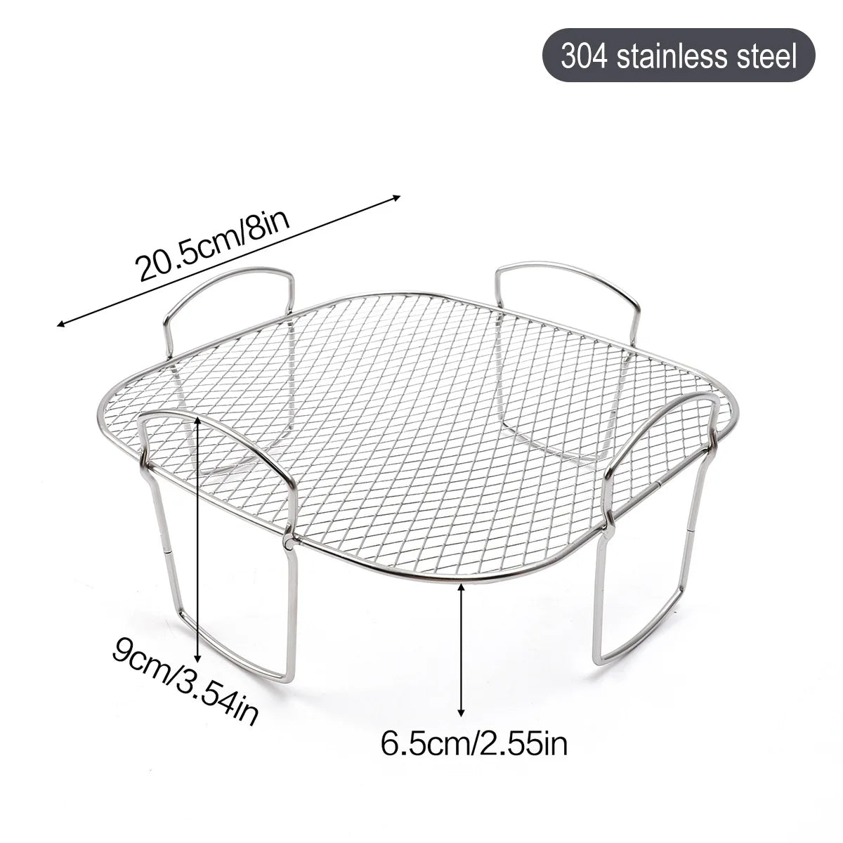 Air Fryer Rack for Ninja Dual 3pcs Layered Stainless Steel Grilling Rack Rectangle Hot Airfryer Basket Tray Accessories