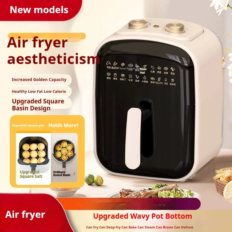 6L Air fryer Electric Air Fryers  Oil-free Automatic  Large capacity multifunctional air electric fryerully automatic all-in-one
