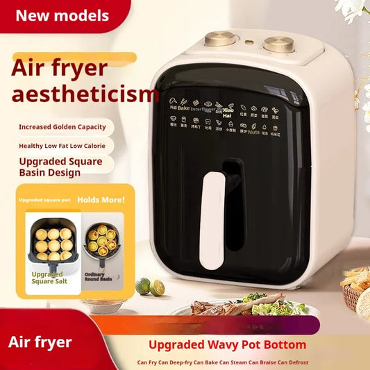 6L Air fryer Electric Air Fryers  Oil-free Automatic  Large capacity multifunctional air electric fryerully automatic all-in-one