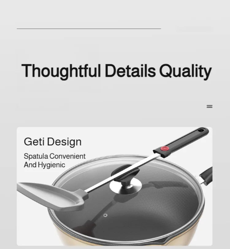 【Non-Stick Frying Pan】Honeycomb Pattern Nonstick Wok - Multi-Functional Fry Pan for All Stoves, Scratch-Resistant Coating