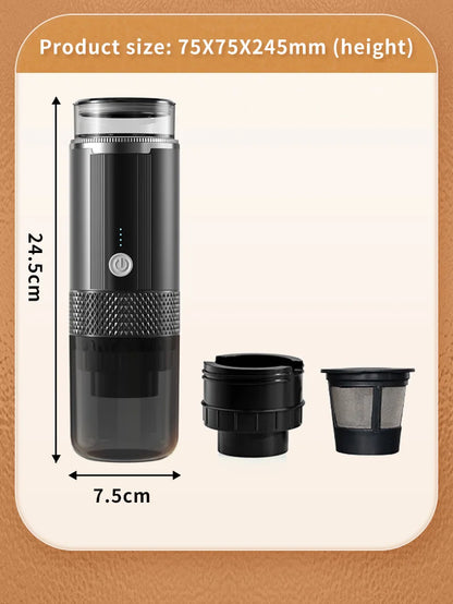 Portable Coffee Machine Coffee Maker Electric Capsule Ground Coffee Brewer Fit For Coffee Powder and Coffee Capsul Suitable