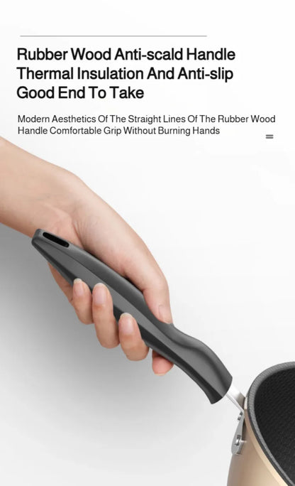 【Non-Stick Frying Pan】Honeycomb Pattern Nonstick Wok - Multi-Functional Fry Pan for All Stoves, Scratch-Resistant Coating