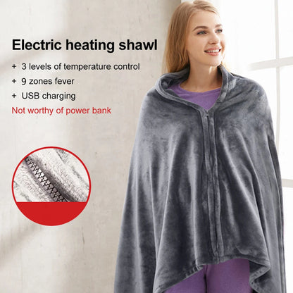 USB Electric Blanket Electric Throw Blanket USB Heating Cover 3 Heating Levels Fleece Heated Blanket Portable Blanket Household