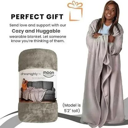 Wearable Blanket for Men and Women Throw Blanket and Poncho in One Fleece Blanket Air Conditioning Blanket Spring Throw Blanket