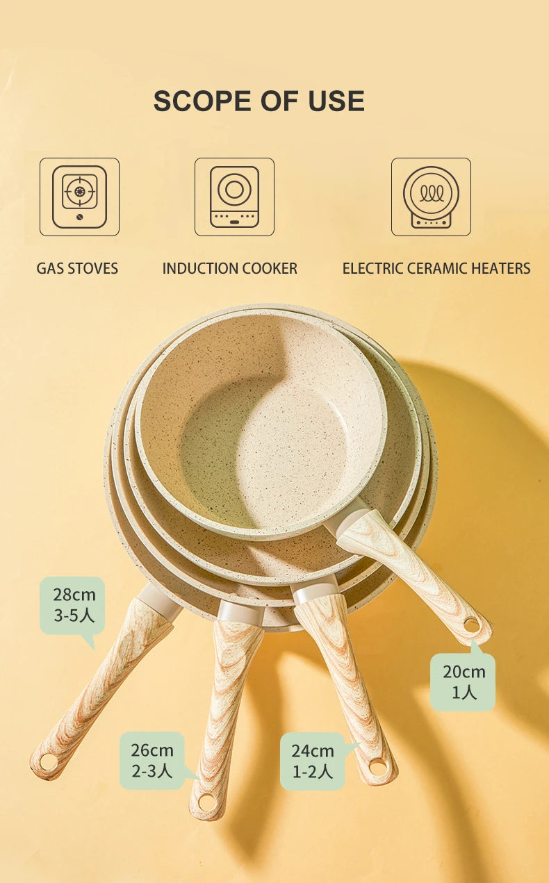 Non-Stick Pan Frying Pan Wok Pan Home Steak Skillet Pancake fried induction cooker gas stove special Saucepan Nonstick Pan