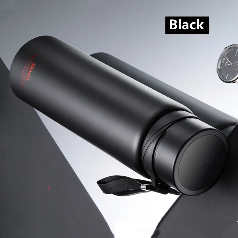 Double Stainless Steel Vacuum Flask With Filter Large Capacity Portable Sport Thermos Mug Coffee Tea Tumbler 1000ml/1600ml