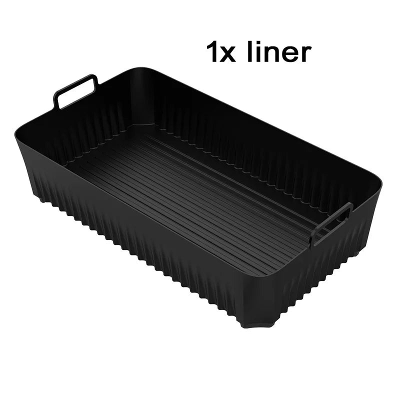 Hot Rectangle Air Fryer Silicone Liners for Ninja DZ071/AF500UK Air Fryer Basket Replacement Dishwasher Safe Air Fryer Liners