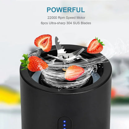 Portable Blender Powerful 6 Balde Personal juicer For Shakes And Smoothies Usb Rechargeable Portable Cup Fruit Fresh Juice Mixer