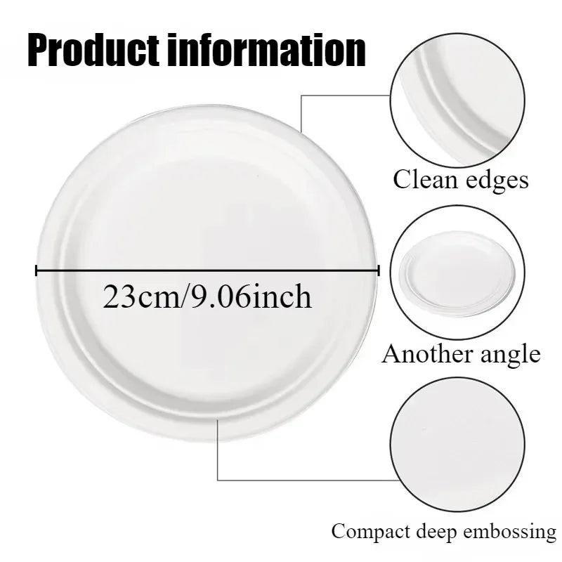 Premium Disposable Paper Plates – Pack of 50