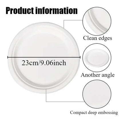 Premium Disposable Paper Plates – Pack of 50